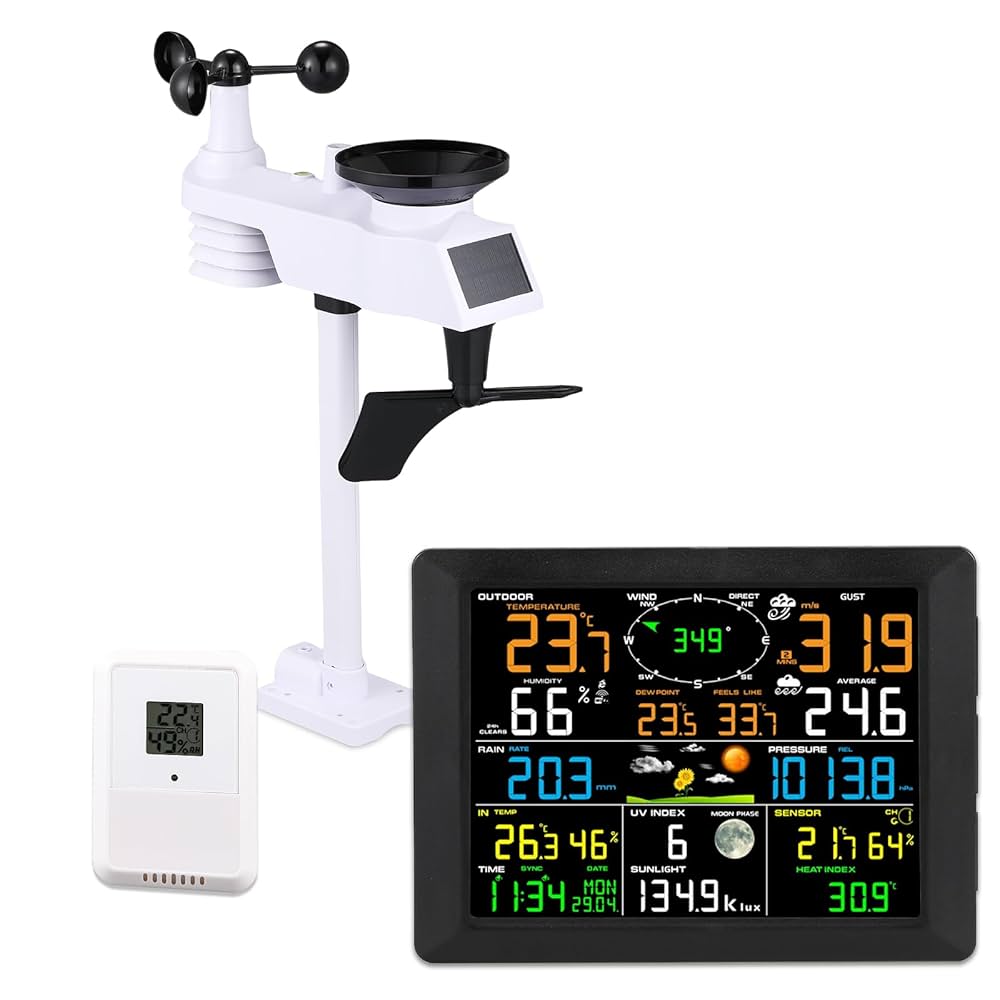 Amazon | Moongiantgo ウェザーステーション 気象観測器 気象計